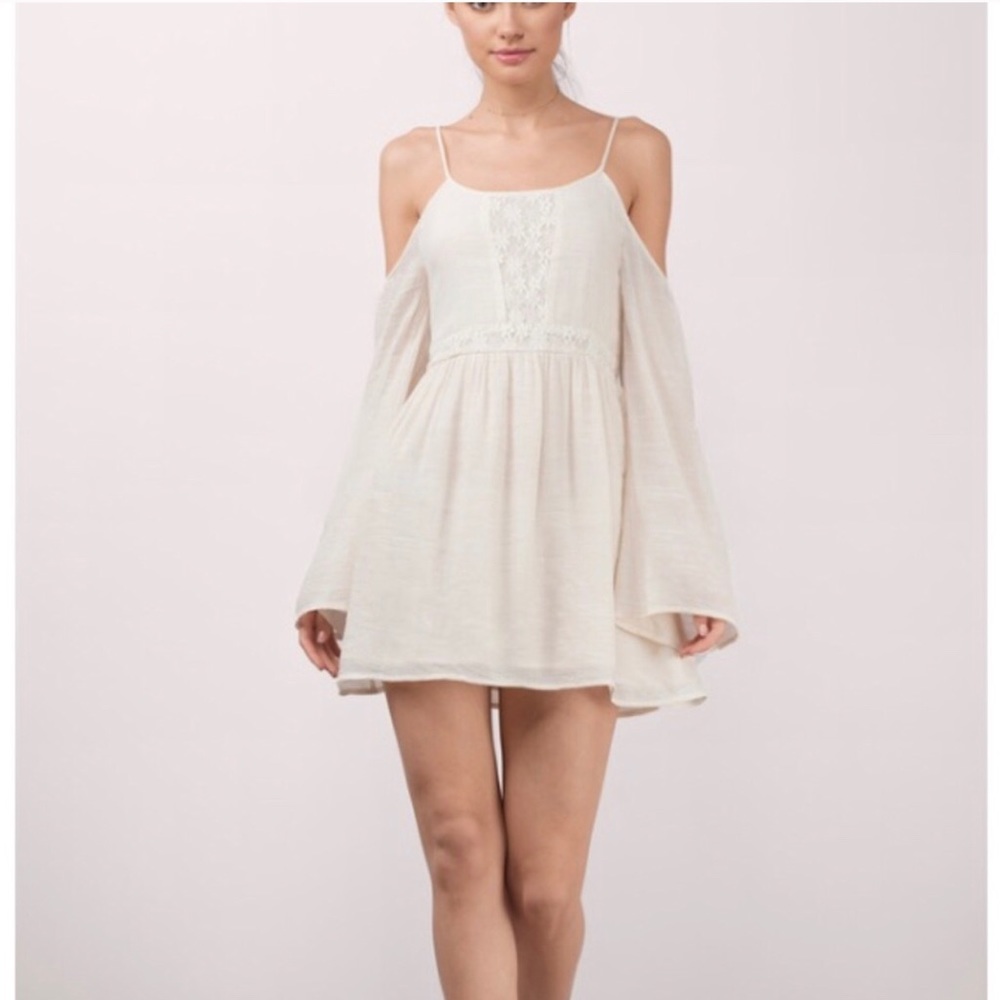 Tobi Cream Marseille Skater Dress